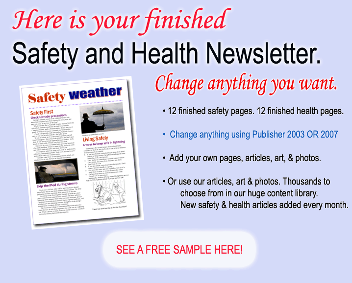 Finished Safety newsletter and Health newsletter